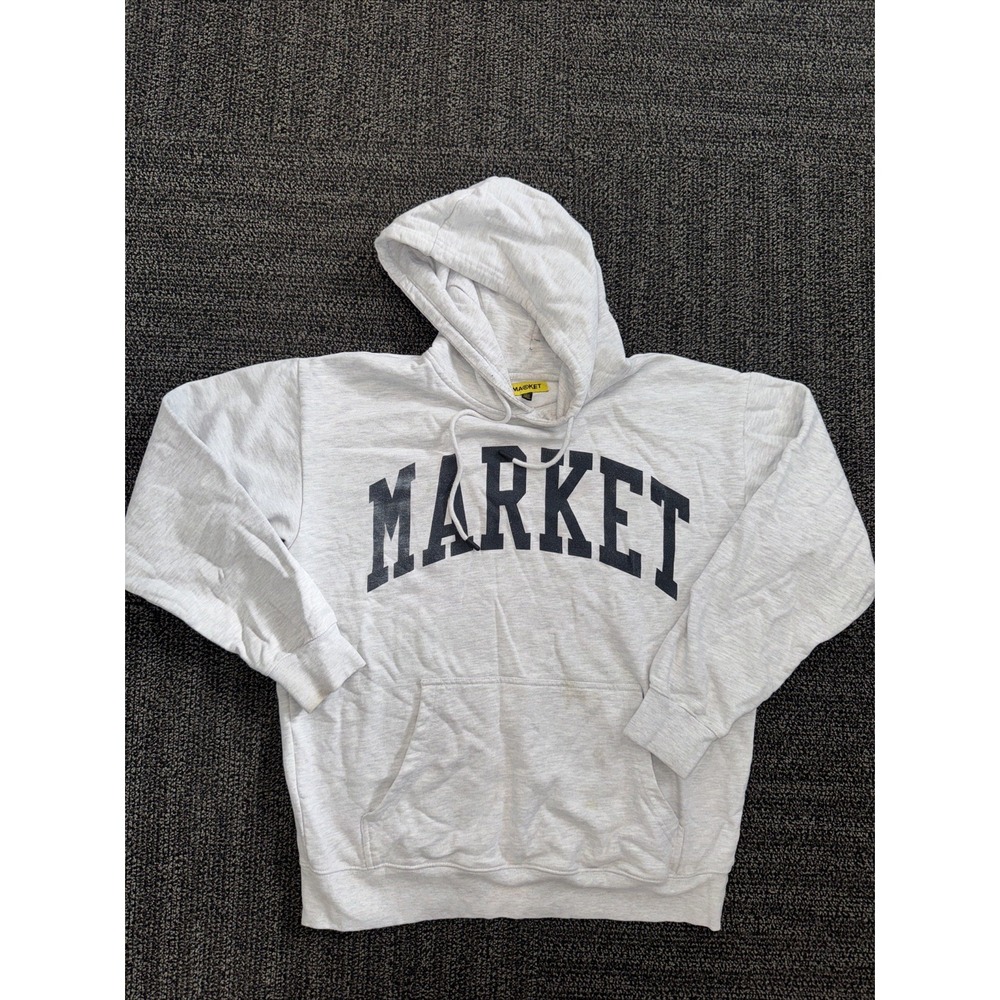 Market Arc Bubble Puff Print Y2K Hoodie Mens‎ Sz Large